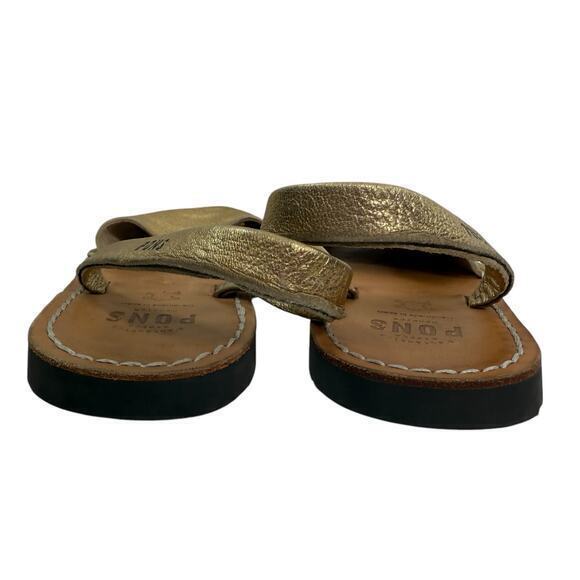 Pons‎ Avarcas 510A Classic Style Metallic Gold Sling Back Flats Spain Gir… - Picture 6 of 9